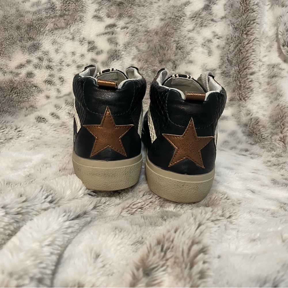 Step Up Your Style: Black Python High-Top Sneakers - image 3